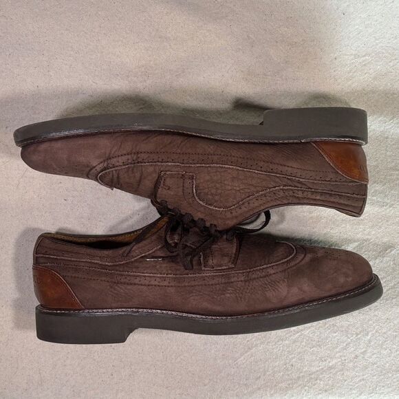 G.H. Bass & Co. Wingtip Oxford Suede Shoes Mens Size 10M - Picture 12 of 16